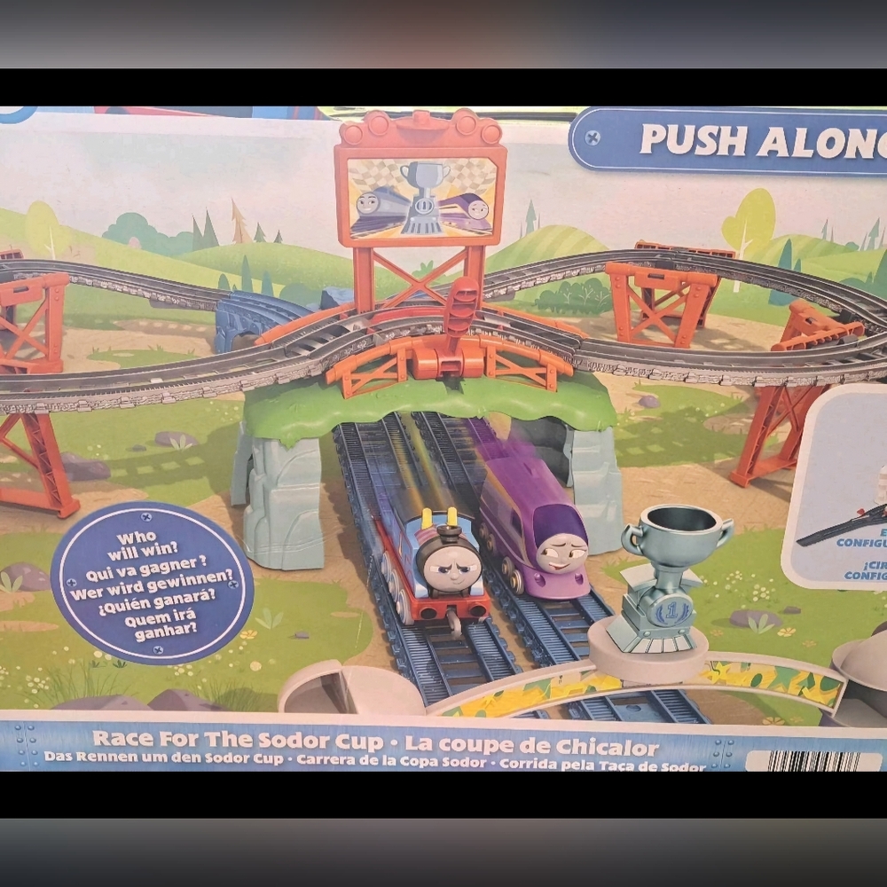 Thomas & Friends Push Along Train Set - RACE FOR SODOR CUP - Picture 2 of 5